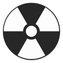 Radiation Trefoil Sign Symbol Warning Sign Symbol Round Stickers