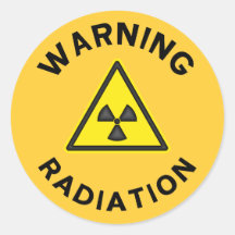 Radiation Warning Sticker
