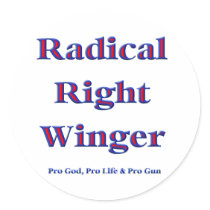 Radical Right Winger stickers by speakup Radical Right Winger stickers