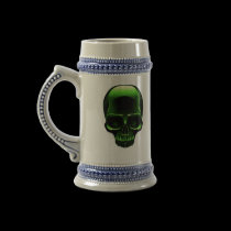 Radio-Active Green Skull Mug mugs