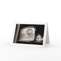 Radio and Teapot Card