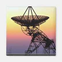 Radio astronomy dish aerial magnets