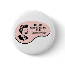Radio Operator Voice Pinback Buttons