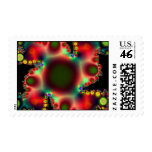 Radioactive Amoeba Fractal Postage Stamp
