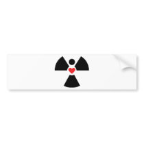 radioactive angel heart bumper sticker