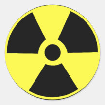 Radioactive Black and yellow Stickers