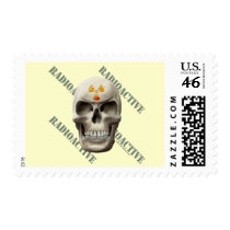 Radioactive Evil Skull postage