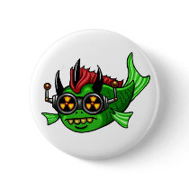Radioactive Mutant DUH Fish Pinback Buttons