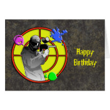 Radioactive Neon Paintball Shooter Card