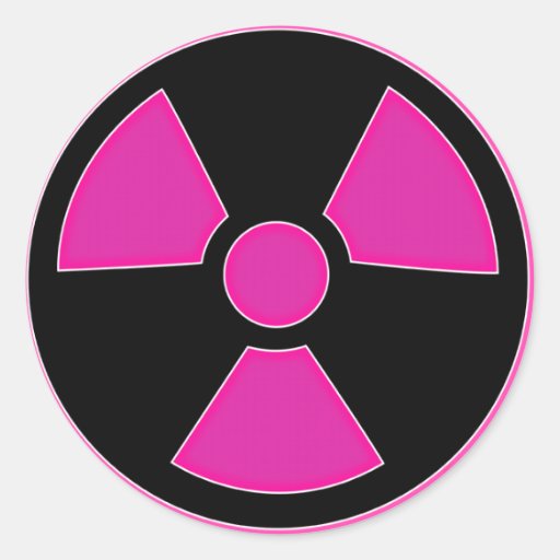 Radioactive Pink Sticker Zazzle