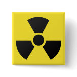 Radioactive radiation nuclear atomic symbol pin
