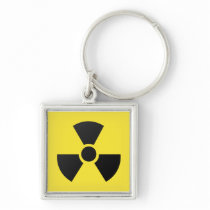 Radioactive radiation nuclear atomic symbol key chains