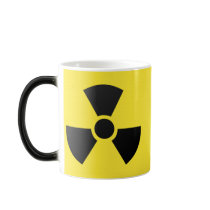 Radioactive radiation nuclear atomic symbol coffee mugs