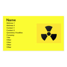 Radioactive Sign Business Card