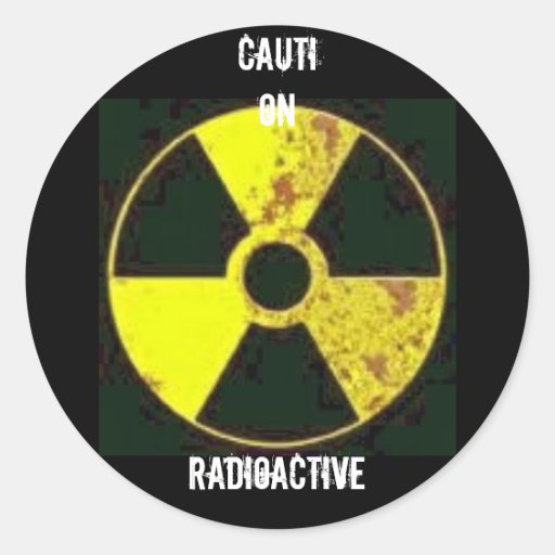 Radioactive sticker Zazzle