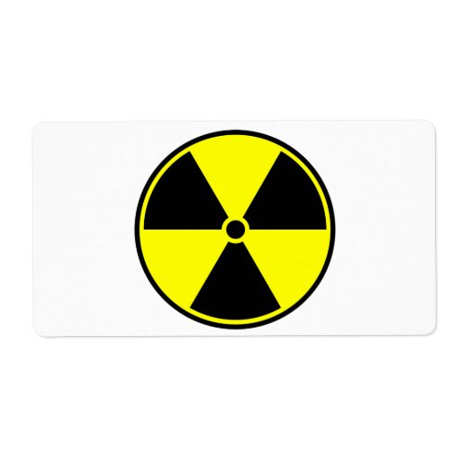 Radioactive Symbol Personalized Shipping Labels Zazzle