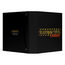 Radioactive Warning Sign organizer - 1.5" Binder