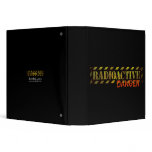 Radioactive Warning Sign organizer - 1.5" Binder