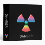 Radioactive Warning Sign organizer - 1.5" Binder binders