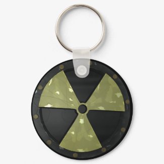Radioactive Warning Symbol keychain