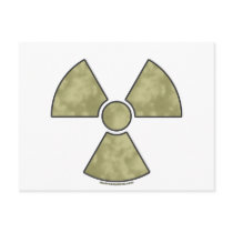 Radioactive Warning Symbol postcards