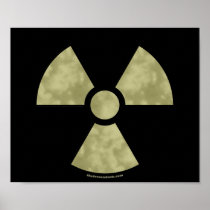 Radioactive Warning Symbol Posters