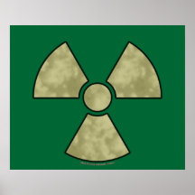 Radioactive Warning Symbol Poster