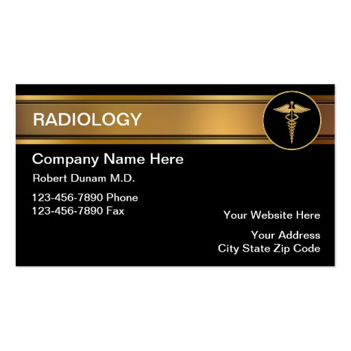 Radiology Business Cards (front side)