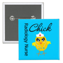 Radiology Nurse Chick v1 Pinback Buttons