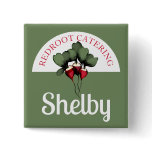 radishes vegetable chef name tag button badge