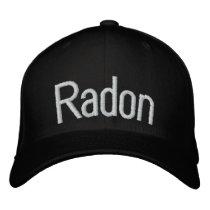 Radon embroidered hats by ScienceHats Radon embroidered hats