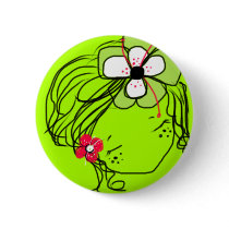 Rae- Mimi Yoya girl Pinback Buttons