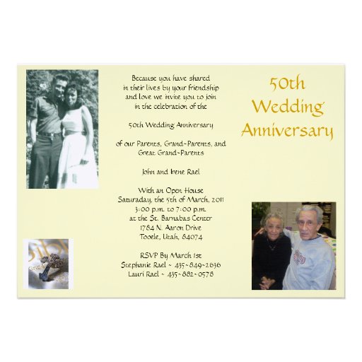 Rael 50th Anniversary,... Personalized Invite