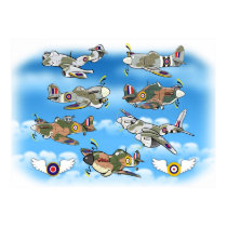raf  famous ww2 fighters print