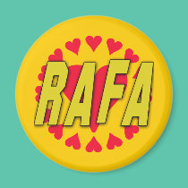 RAFA with Hearts on Tshirts and More magnets