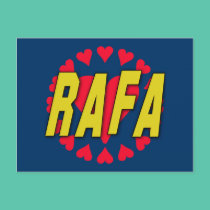 RAFA with Hearts on Tshirts and More postcards