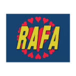 RAFA with Hearts on Tshirts and More postcards