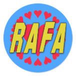 RAFA with Hearts on Tshirts and More stickers