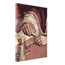 Raffael - Portrait of Pope Leo and cardinals Gallery Wrapped Canvas