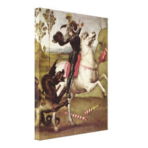 Raffael - St George fighting the dragon Canvas Prints