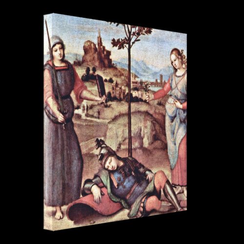 Raffael - The Dream of the Knight Canvas Prints