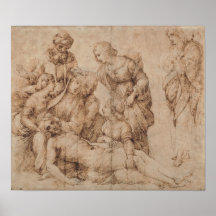 Raffaello Sanzio da Urbino - compianto del cristo Print