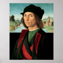 Raffaello Sanzio da Urbino - ritratto di uomo Poster