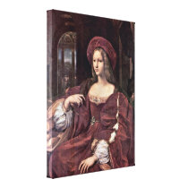 Raffaello Sanzio - Portrait of Joanna of Aragon Stretched Canvas Prints