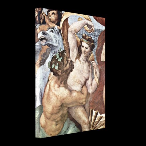Raffaello Sanzio - Triumph of Galatea Detail Stretched Canvas Print