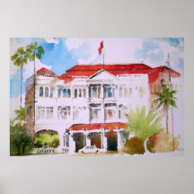 RAFFLES HOTEL BY VIC REYES POSTERS