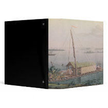 Raft on the Guayaquil River 3 Ring Binders
