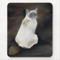 Rag Doll Cat Art Pastel Painting mousepads by CharlottesWebArt Rag Doll Cat Art Pastel Painting mousepads