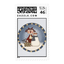 Ragdoll and Snowman Friends Postage postage