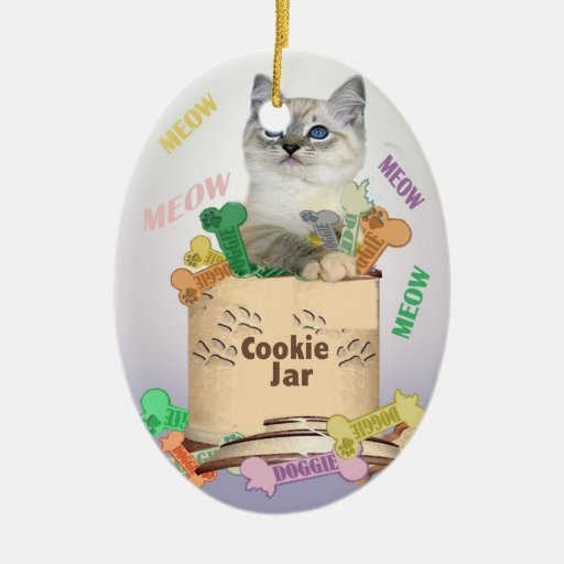 ragdoll kitten in cookie jar christmas tree ornaments zazzle ragdoll kitten in cookie jar christmas tree ornaments zazzle